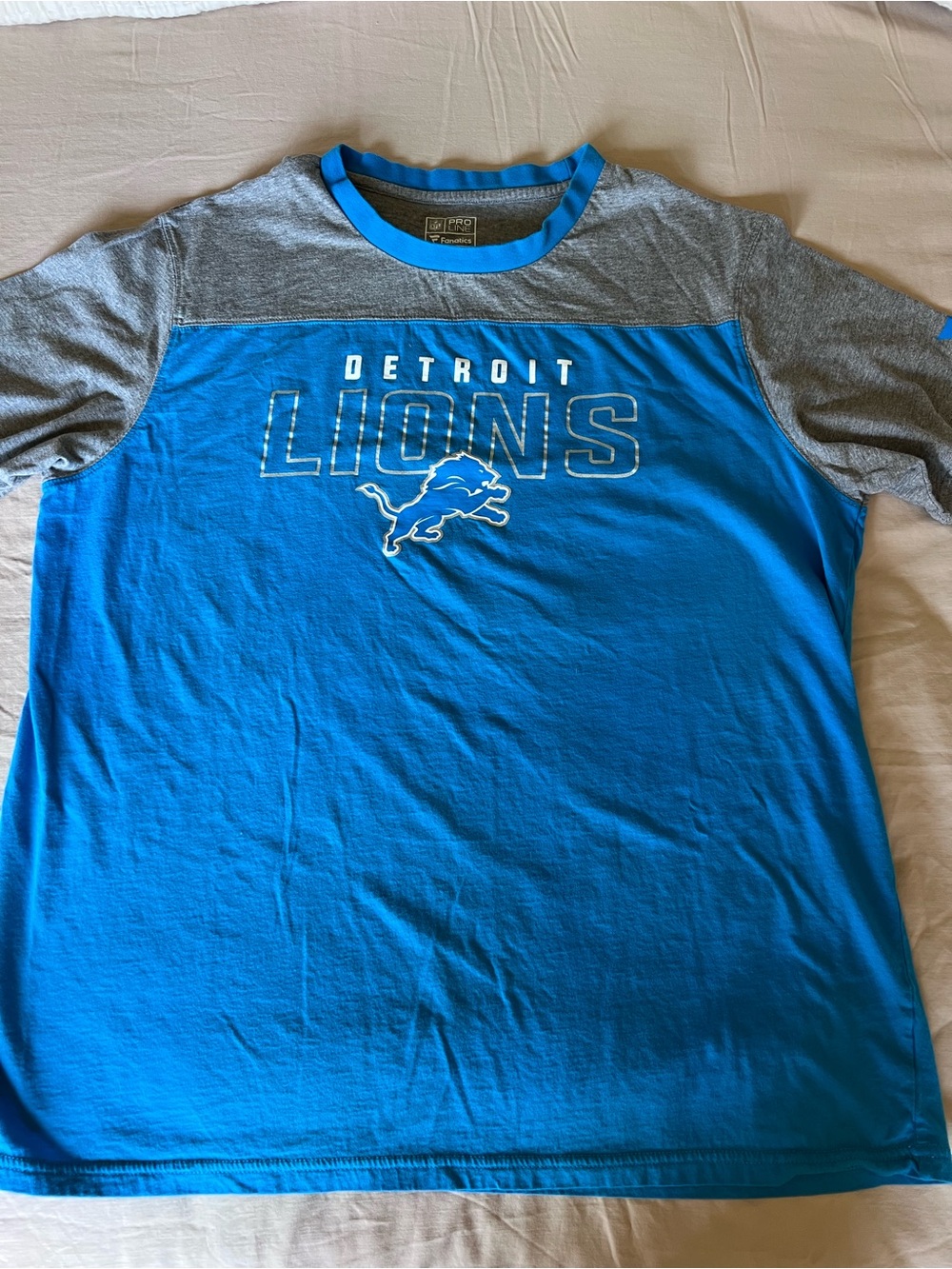 Detroit Lions Blue Crew Neck T-Shirt